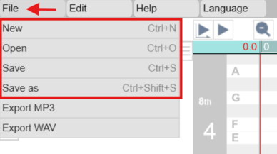 Save and load projects