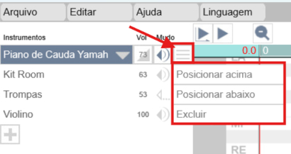 Editar instrumentos